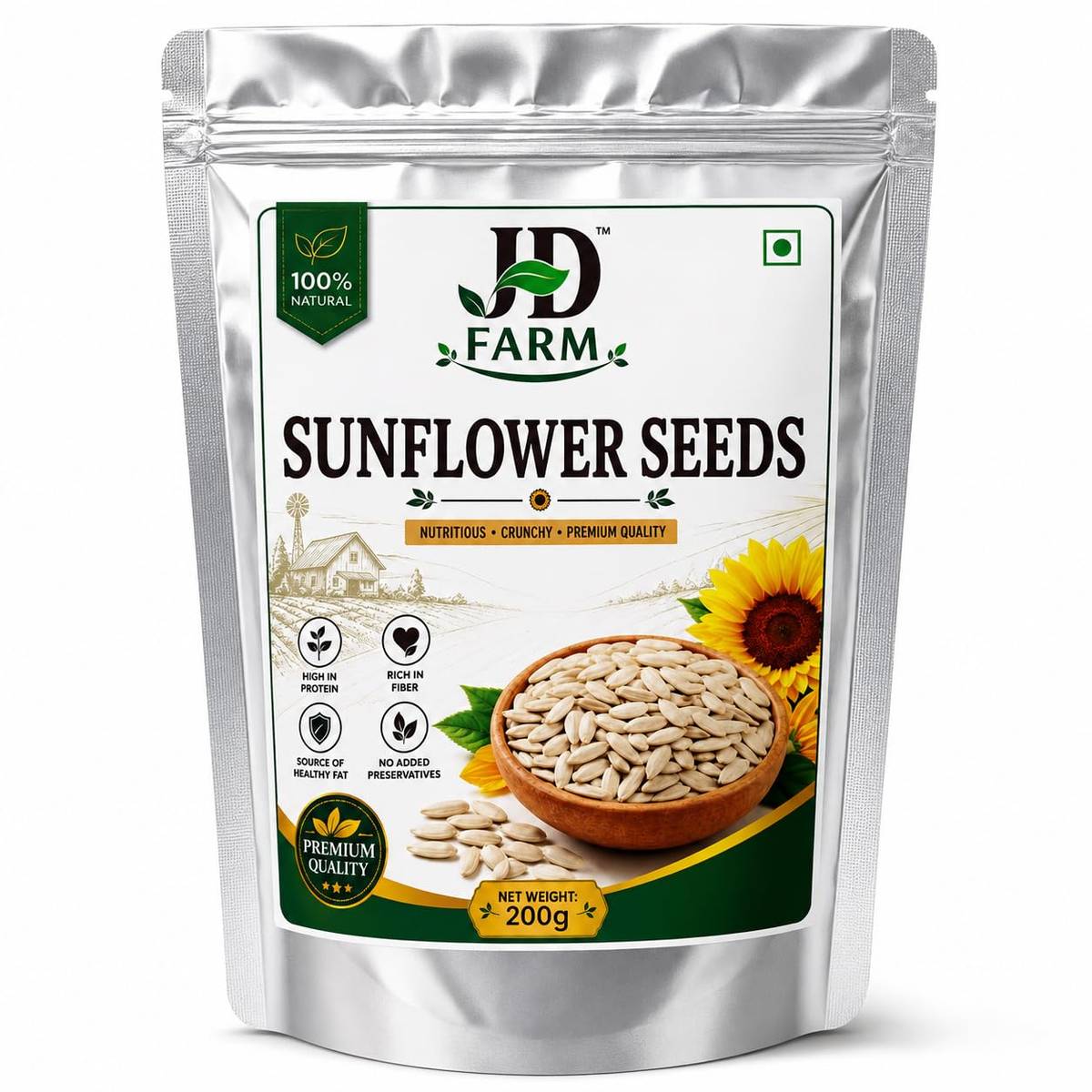 Sunflower Seeds (Surajmukhi Flower Seeds) – 100g Pack | NewnessPlant — photo 2