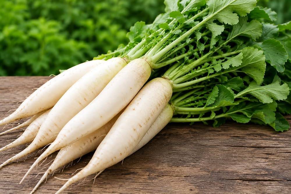 Japanese White Radish Seeds (Daikon / Safed Mooli / Sada Mulo) – 100g Pack | NewnessPlant — photo 2
