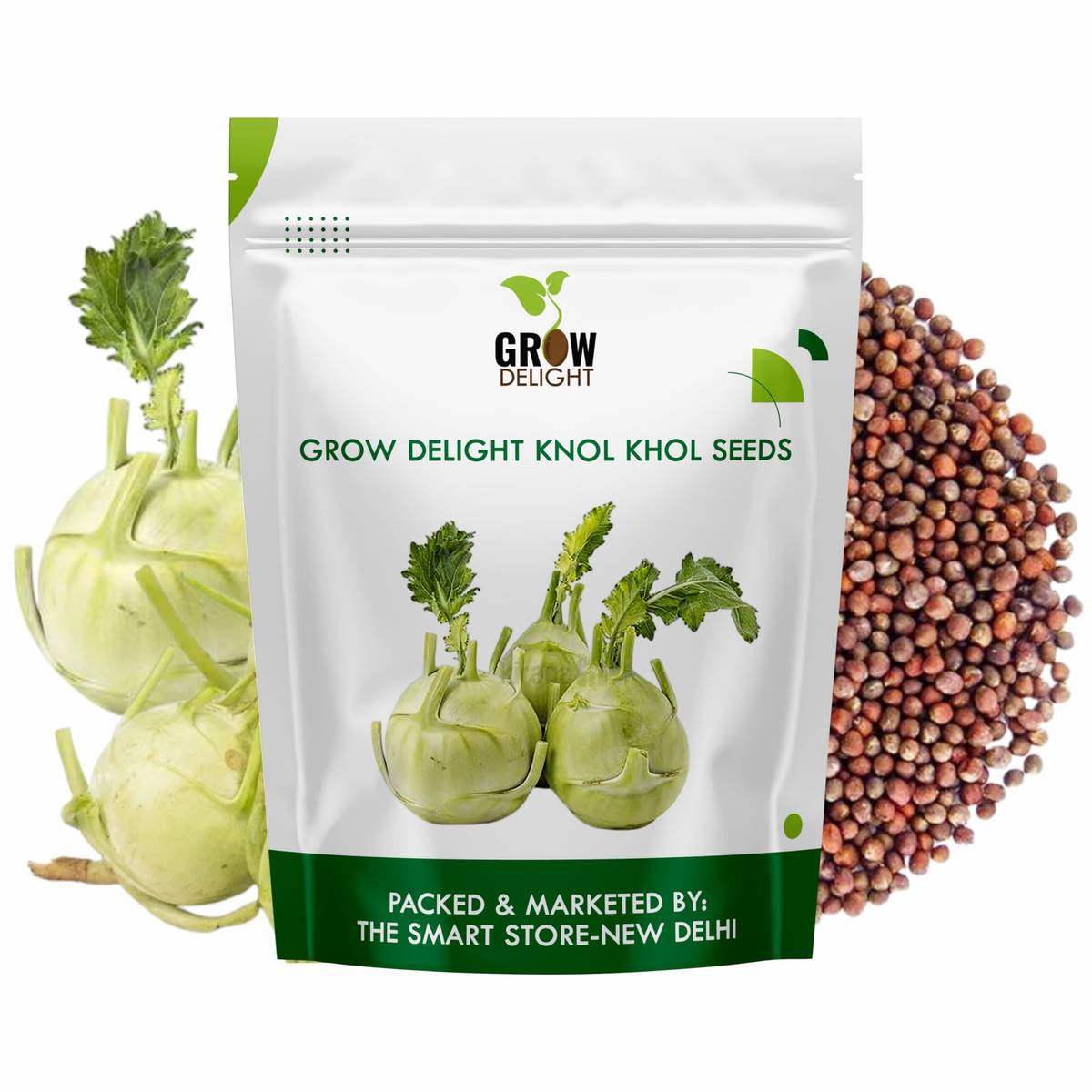 Kohlrabi Seeds (Knol Khol / Ganth Gobhi / Ol Kopi) – 100g Pack | NewnessPlant